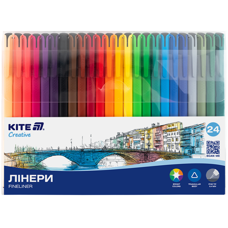 Лінери Kite Creative, набір 24шт (K-1165) фото