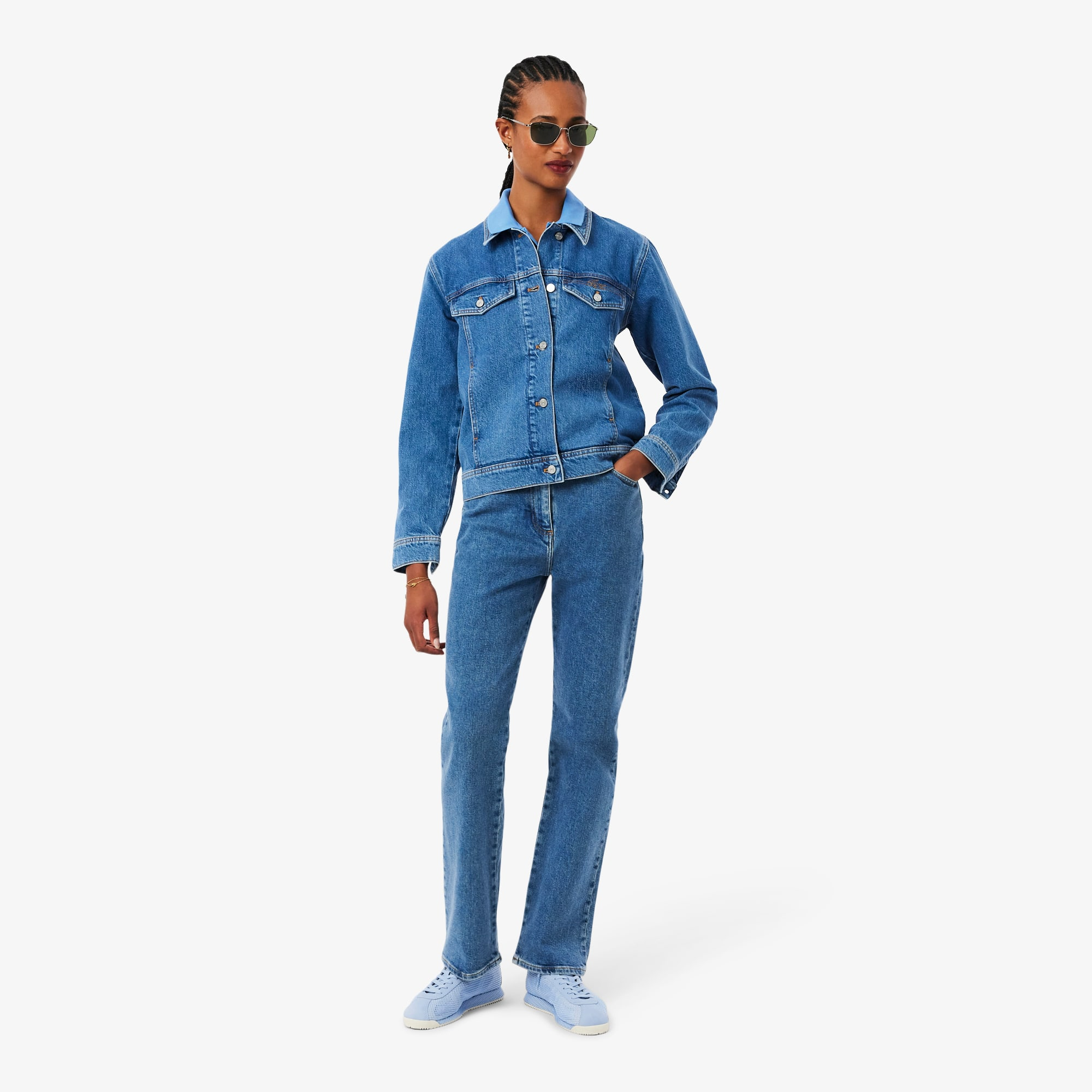 Кроссовки женские Lacoste Club-Low 751SFA0155-TS1 39 (5,5 UK) голубые фото 