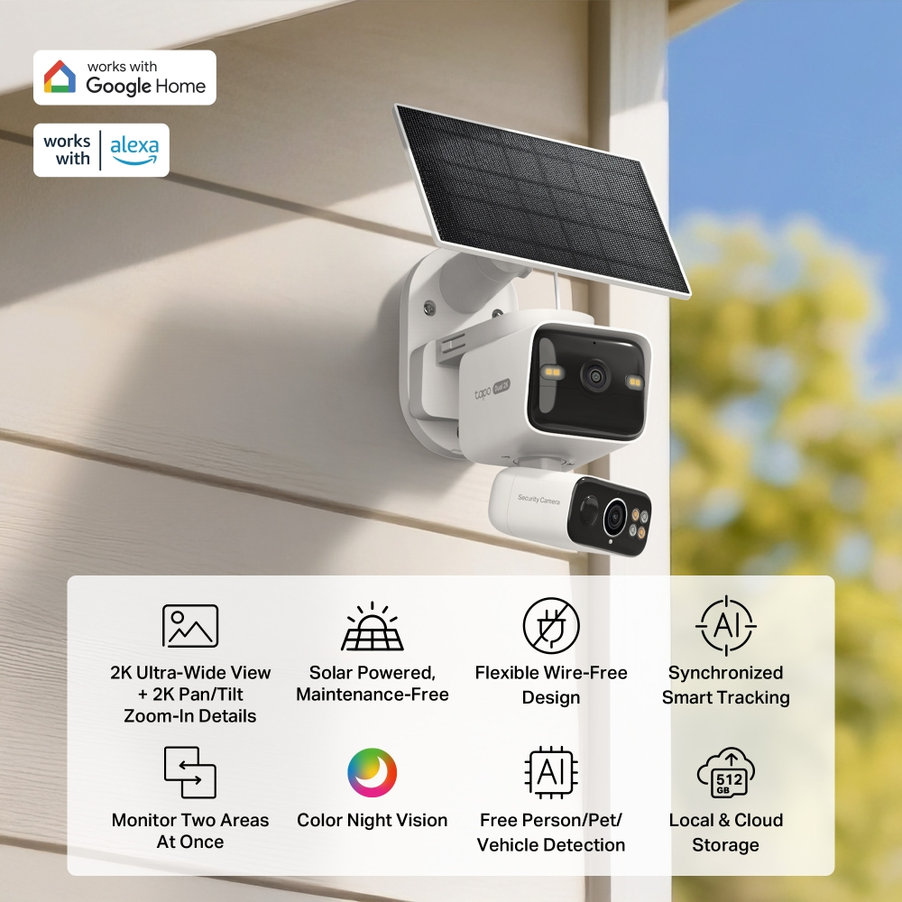 Комплект умной безпроводной камеры TP-LINK TAPO C645D KIT 2K QHD и солнечной панели (TAPO-C645DKIT) фото 