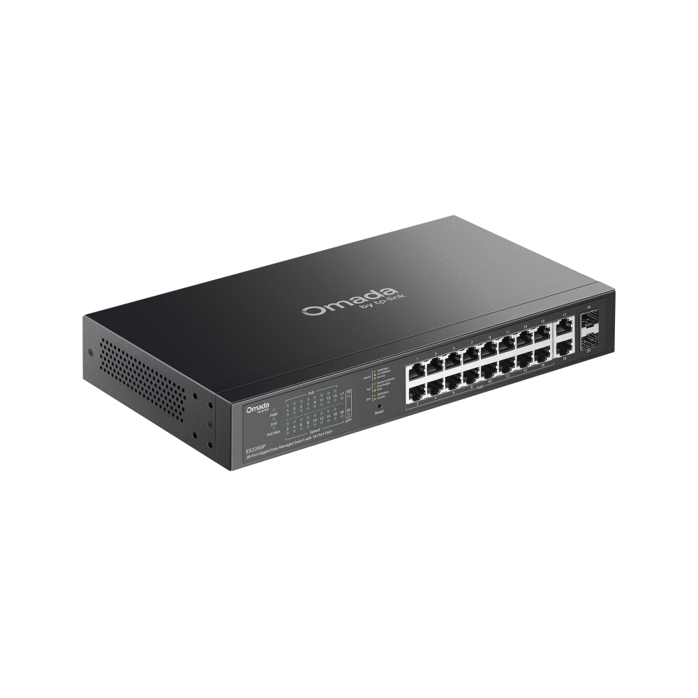 Комутатор TP-LINK ES220GP 18xGE (16xPoE) WebSmart (ES220GP)фото