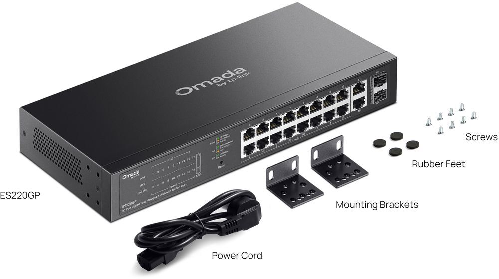 Коммутатор TP-LINK ES220GP 18xGE (16xPoE) WebSmart (ES220GP) фото5