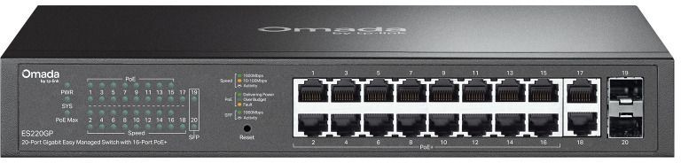 Коммутатор TP-LINK ES220GP 18xGE (16xPoE) WebSmart (ES220GP) фото3
