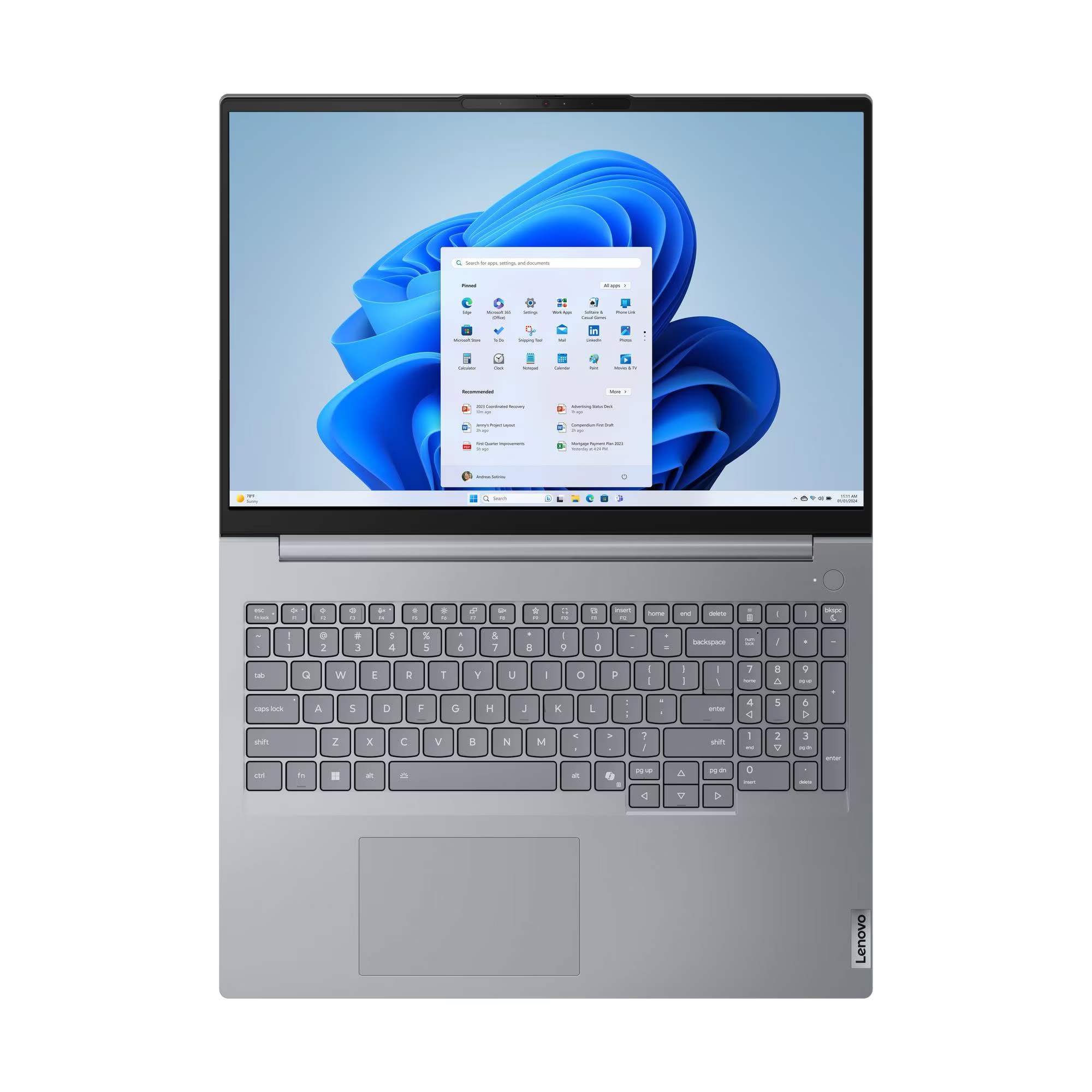 Ноутбук LENOVO ThinkBook 16 G9 IRL Arctic Grey (21US005VRA)фото
