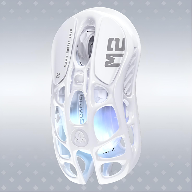 Игровая мышь GravaStar Mercury M2 BT/WL/USB-A RGB Opaline White (GRAVASTARM2_WHT) фото 