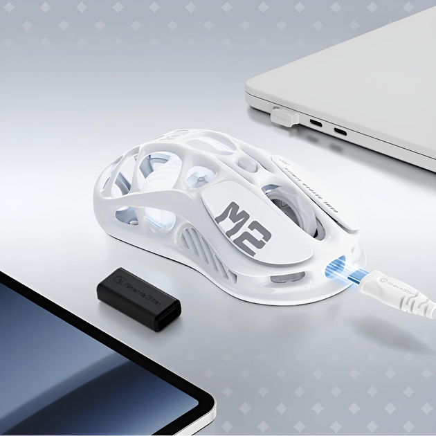 Игровая мышь GravaStar Mercury M2 BT/WL/USB-A RGB Opaline White (GRAVASTARM2_WHT) фото 