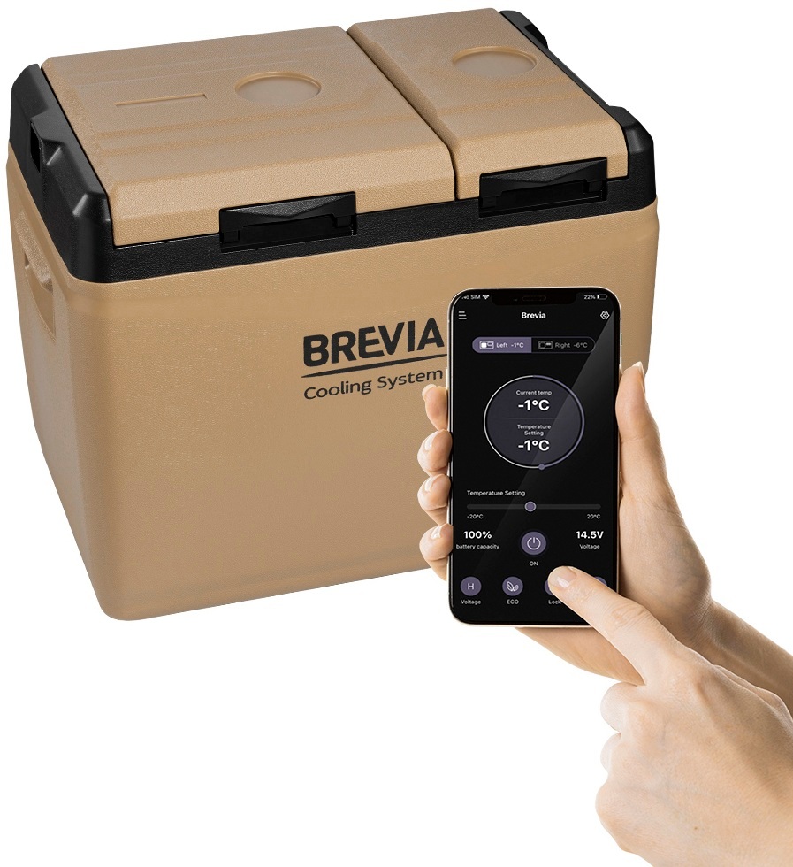 Портативний холодильник BREVIA 39л двокамерний (23400) фото 