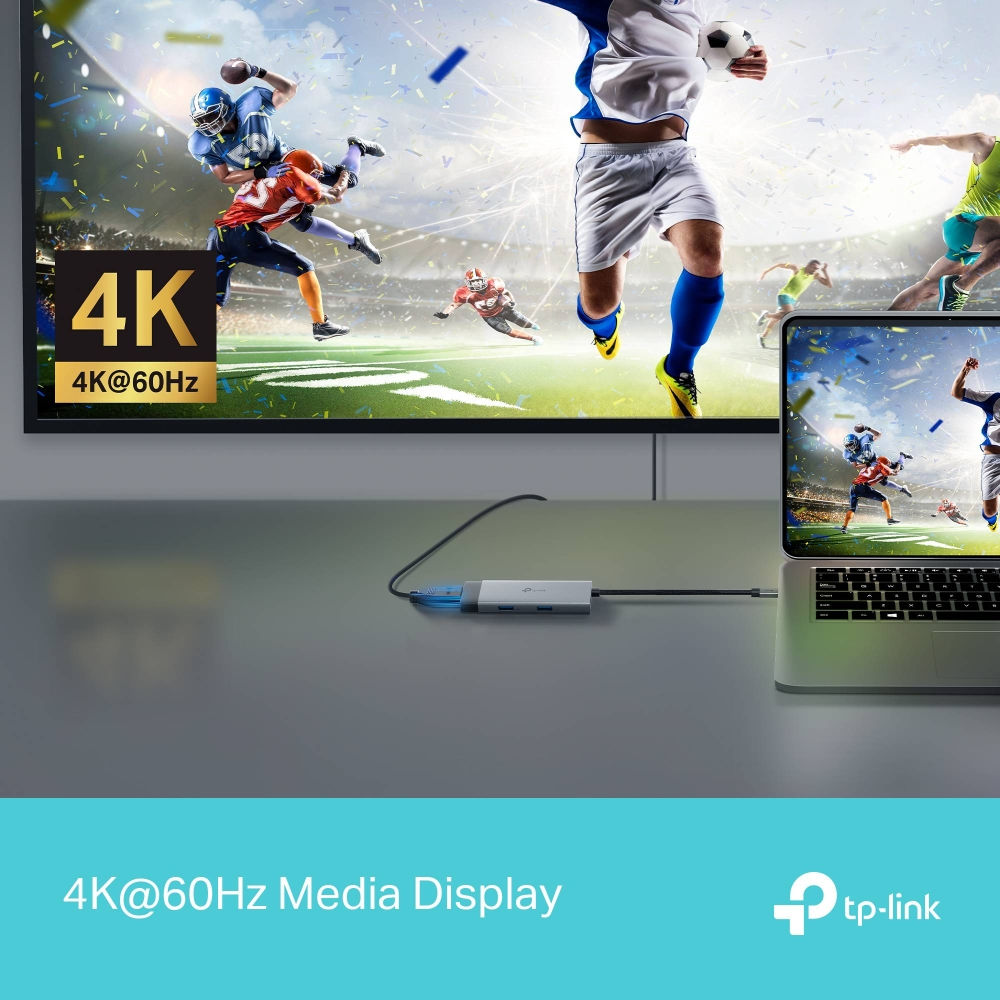 Хаб USB TP-LINK UH5020C USB-C > 2xUSB3.0/1xUSB-C/1xHDMI/1xPD 100Wh (UH5020C)фото