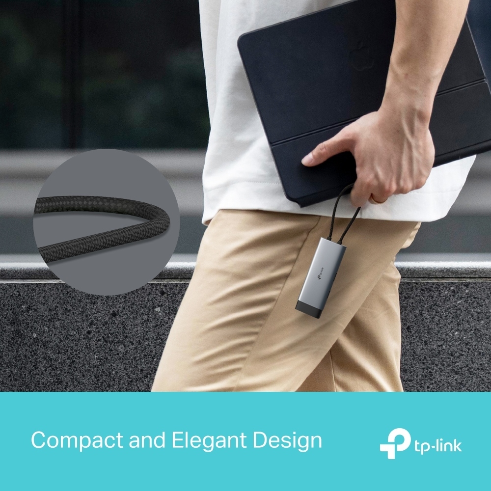 Хаб USB TP-LINK UH5020C USB-C > 2xUSB3.0/1xUSB-C/1xHDMI/1xPD 100Wh (UH5020C) фото 6