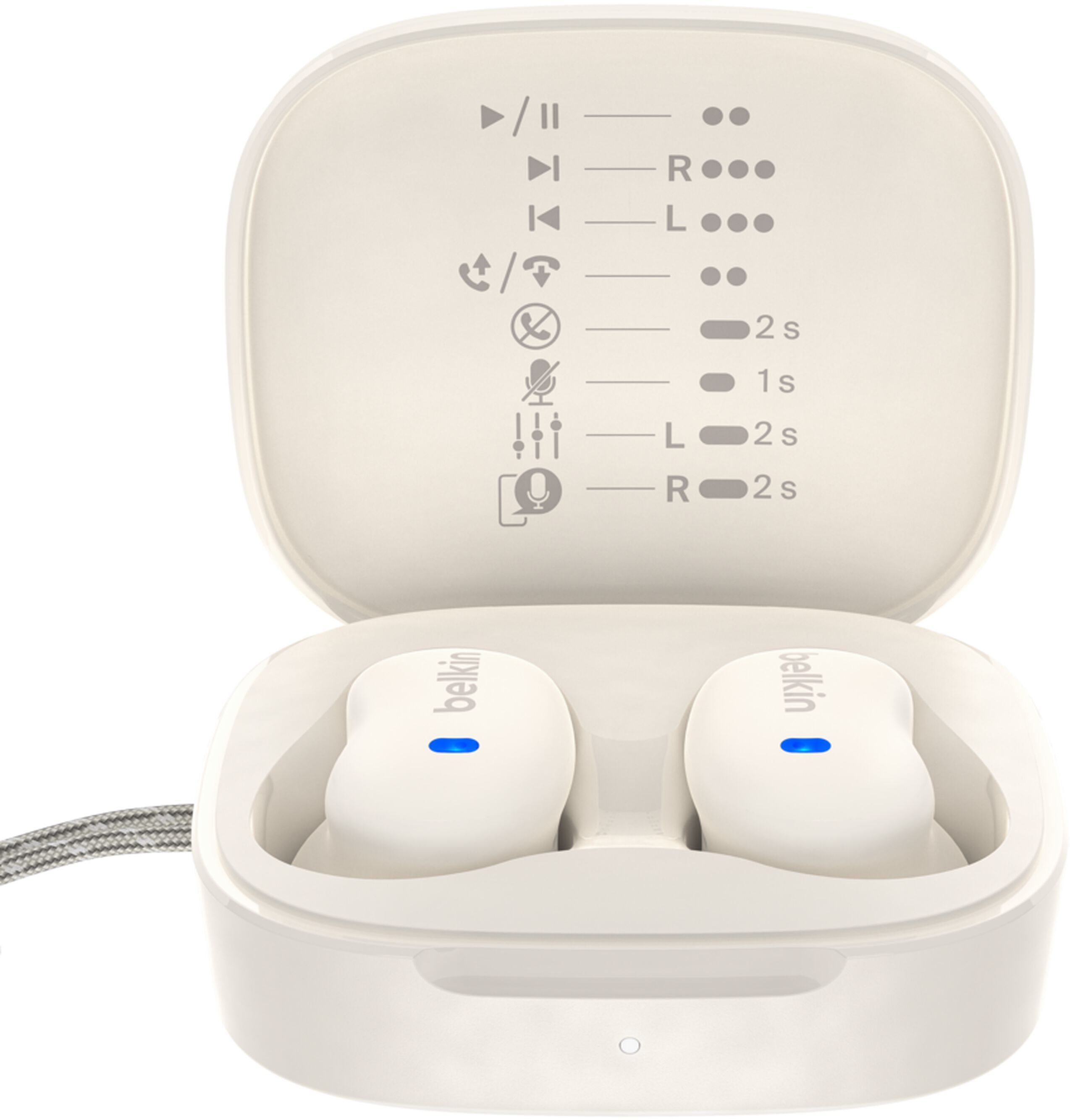 Навушники Belkin Soundform Anywhere True Wireless Sand (AUC014HQCR)фото