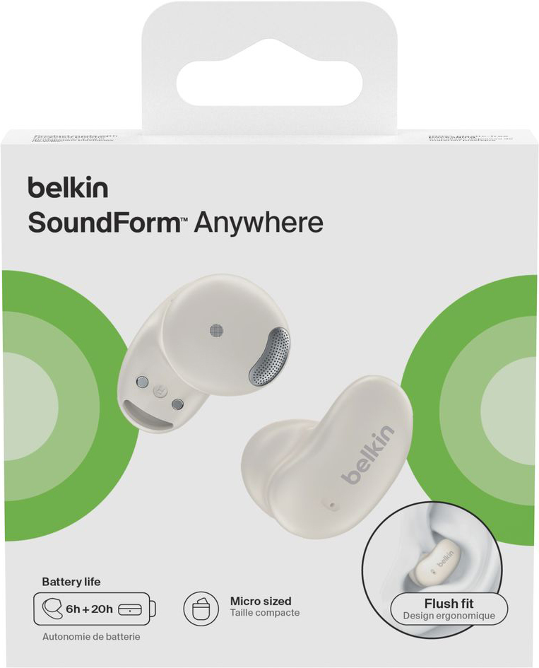 Навушники Belkin Soundform Anywhere True Wireless Sand (AUC014HQCR)фото