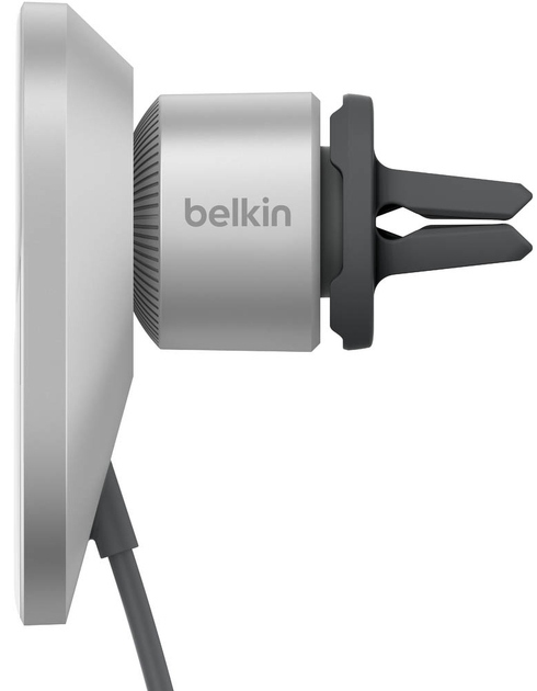 Автомобільний тримач смартфона Belkin Qi2 з бездротовою зарядкою (дефлектор) (WIC008BTGR-NCV2)фото