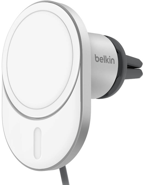 Автомобільний тримач смартфона Belkin Qi2 з бездротовою зарядкою (дефлектор) (WIC008BTGR-NCV2)фото