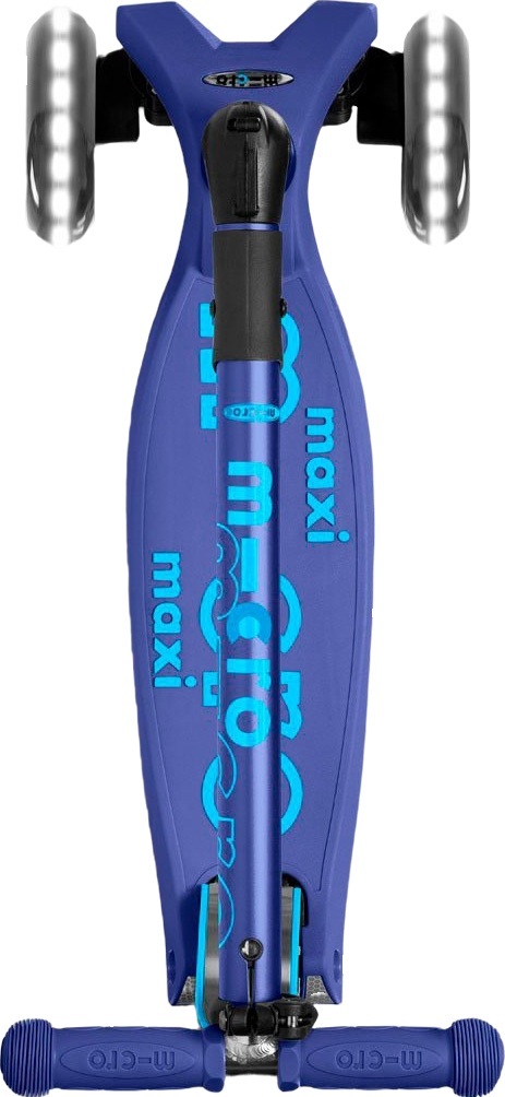 Самокат Micro серии Maxi Deluxe Foldable LED – Темно-синий (MMD099) фото 