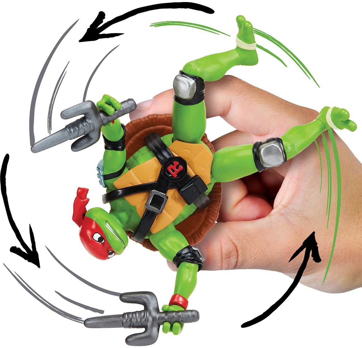 Игровая фигурка TMNT Черепашки-Ниндзя. Панцирный вихрь – Раф (83832) фото4
