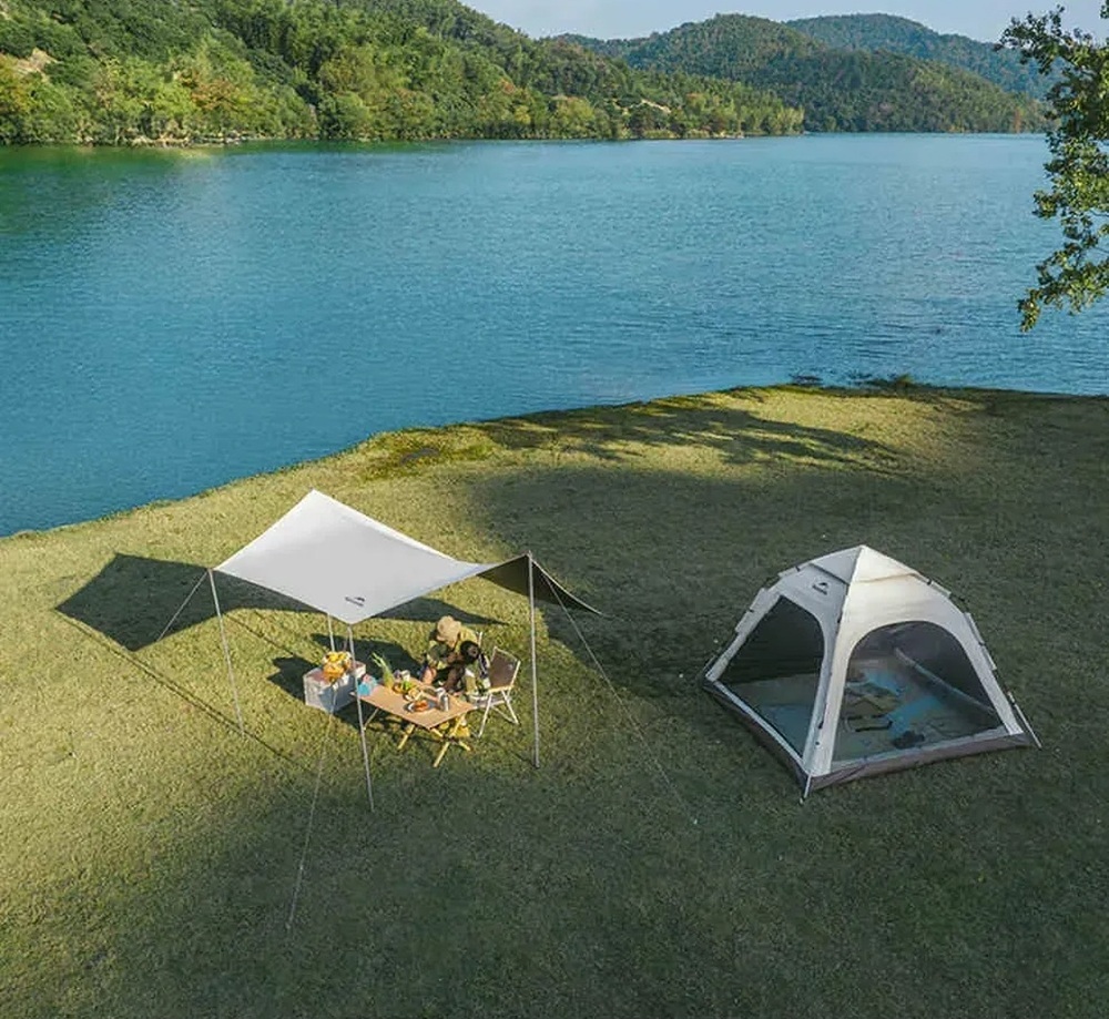 Палатка трехместная автоматическая Naturehike Ango CNK2550WS010, L, коричневая (6975641888000) фото4