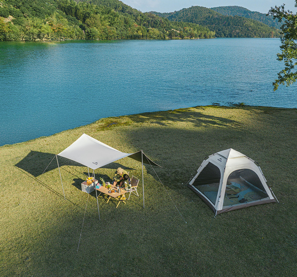 Палатка трехместная автоматическая Naturehike Ango CNK2550WS010, S, коричневая фото6
