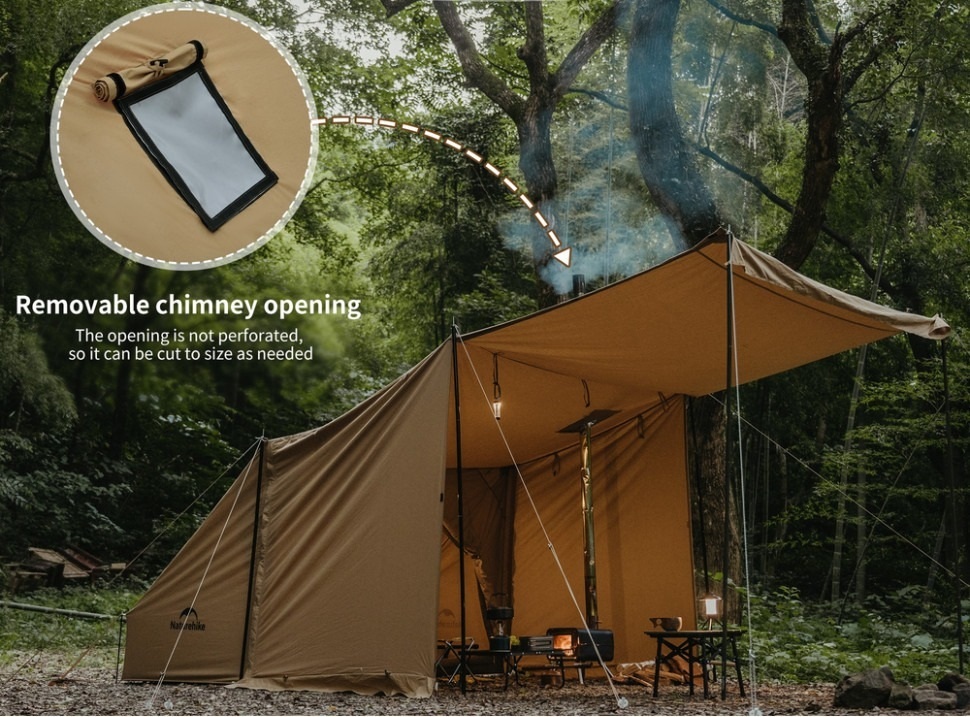 Намет одномісний із тентом Naturehike CNK2450WS026, коричневий (6927595713334) фото4