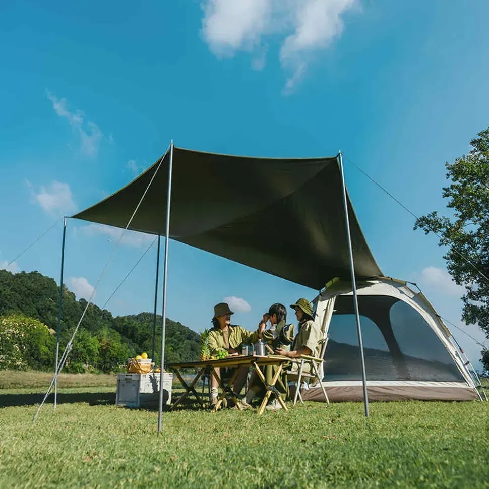 Намет тримісний автоматичний із тентом Naturehike Ango CNK2550WS010, L, коричневий (6975641887799) фото5