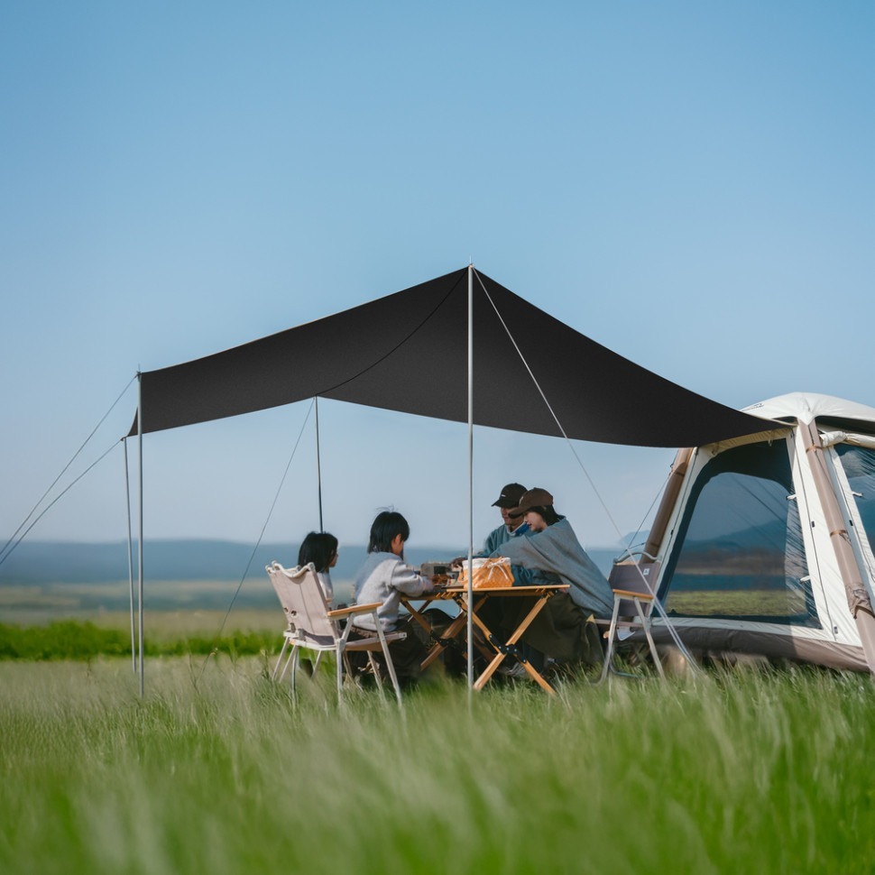 Палатка четырехместная автоматическая надувная с тентом Naturehike Ango CNK2550WS017, коричневая (6977465869852) фото