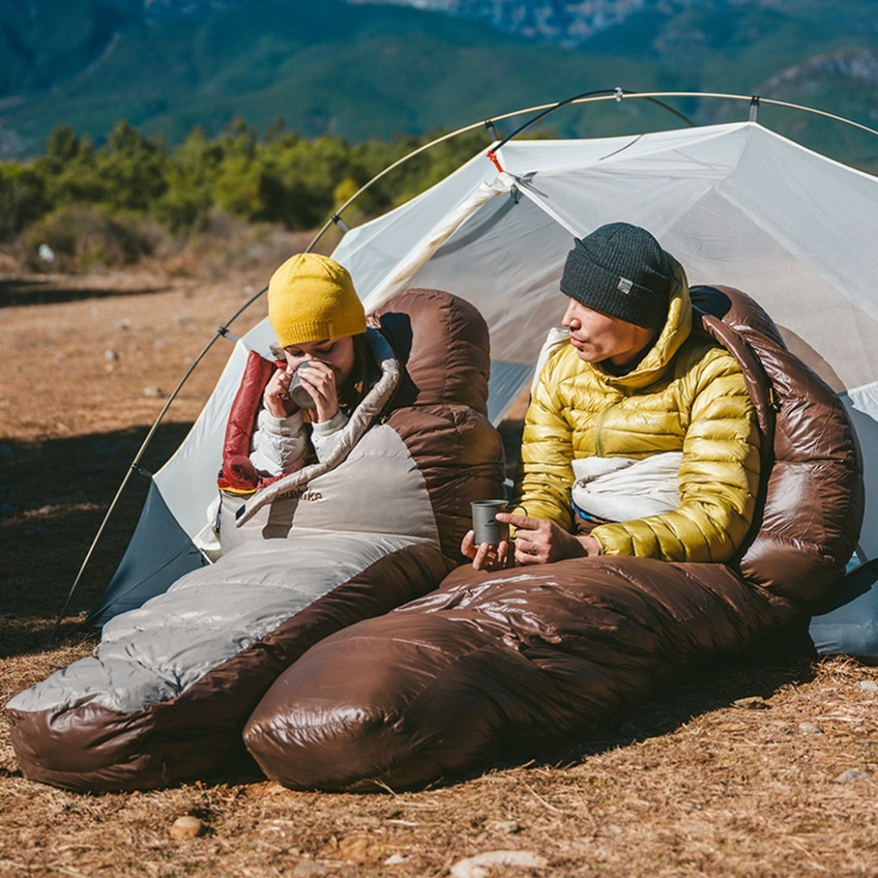 Спальник с натуральным пухом Naturehike Snowbird CNK2550WS014, р-р L, коричневый 400 г (6927595784464) фото5
