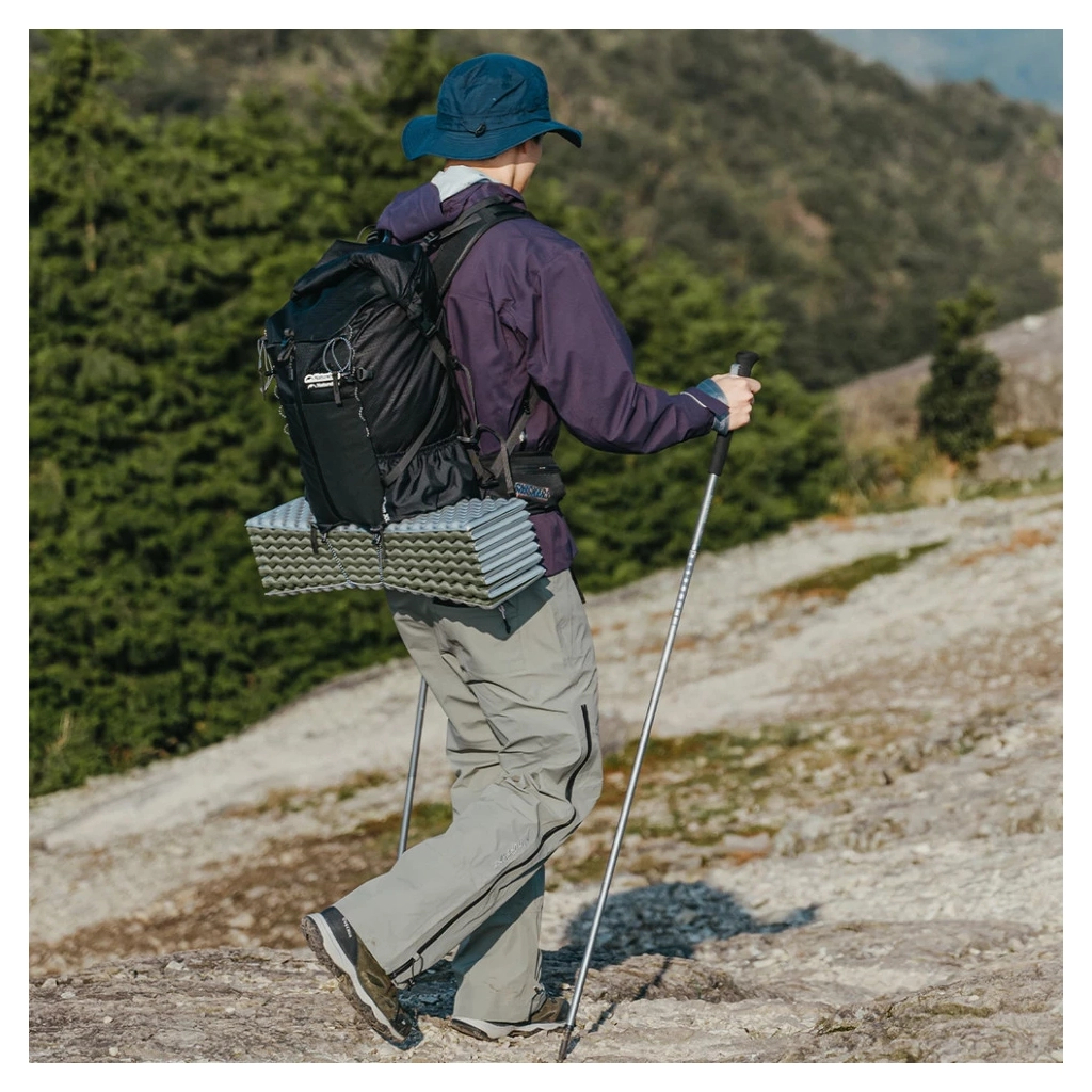 Килимок туристичний складаний двомісний IXPE Naturehike CNK2450WS044 з алюмінієвою плівкою, оливковий фото5