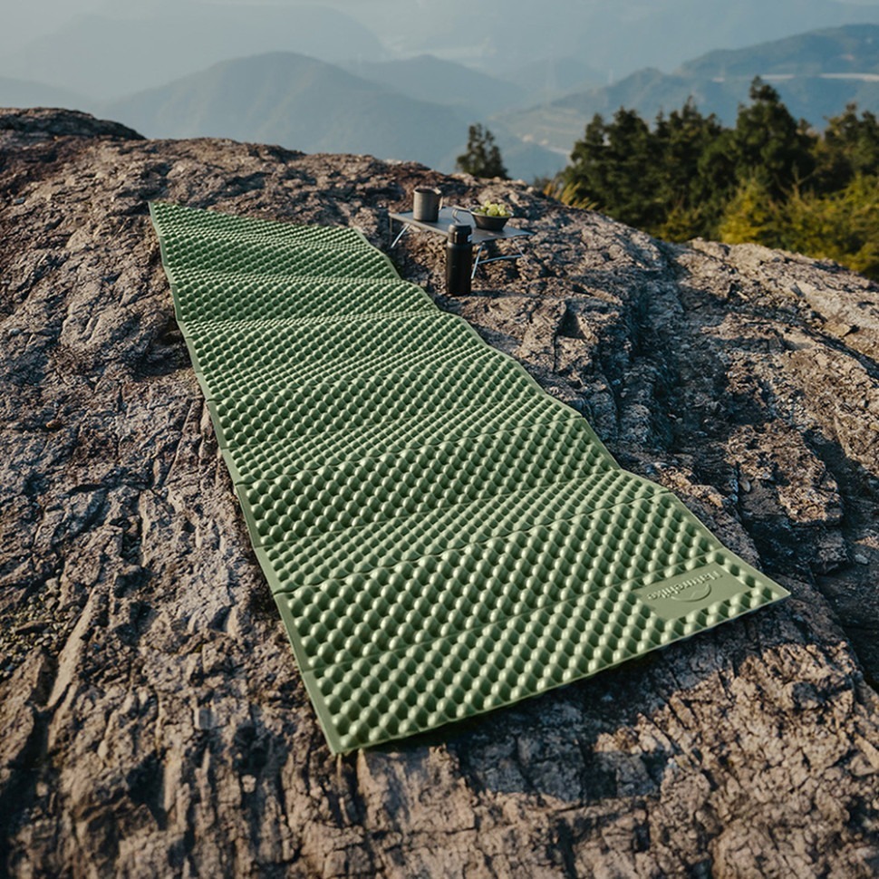 Килимок туристичний складаний одномісний IXPE Naturehike CNK2450WS044 з алюмінієвою плівкою, оливковий (6927595788356) фото2