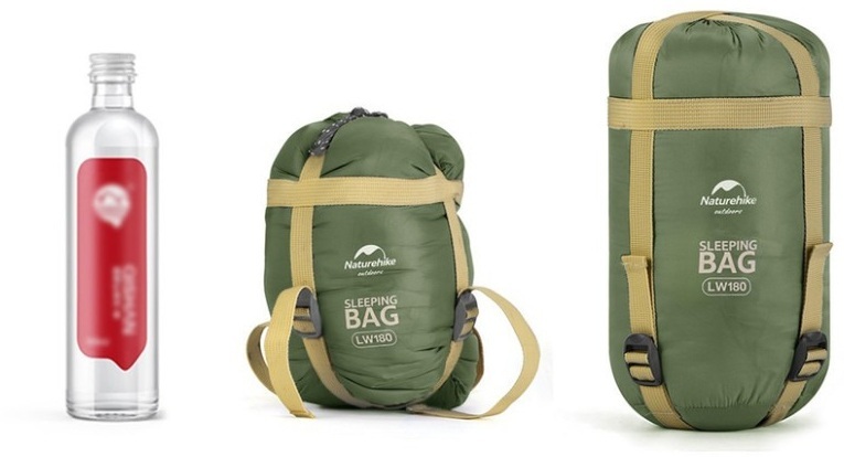 Спальный мешок Naturehike LW180 Mini NH21MSD04, левый, темно-зеленый (6975641884347) фото3