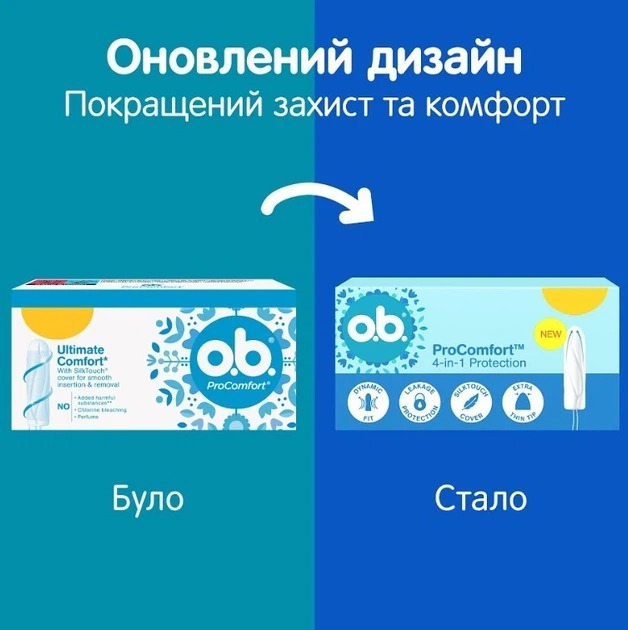 Тампони жіночі гігієнічні о.b. ProComfort Super 16 шт фото
