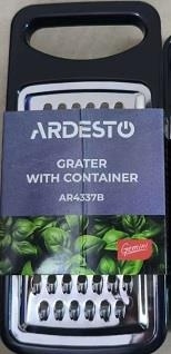 Терка с контейнером ARDESTO Gemini, 13.5см, нержавеющая сталь, пластик, черный фото 