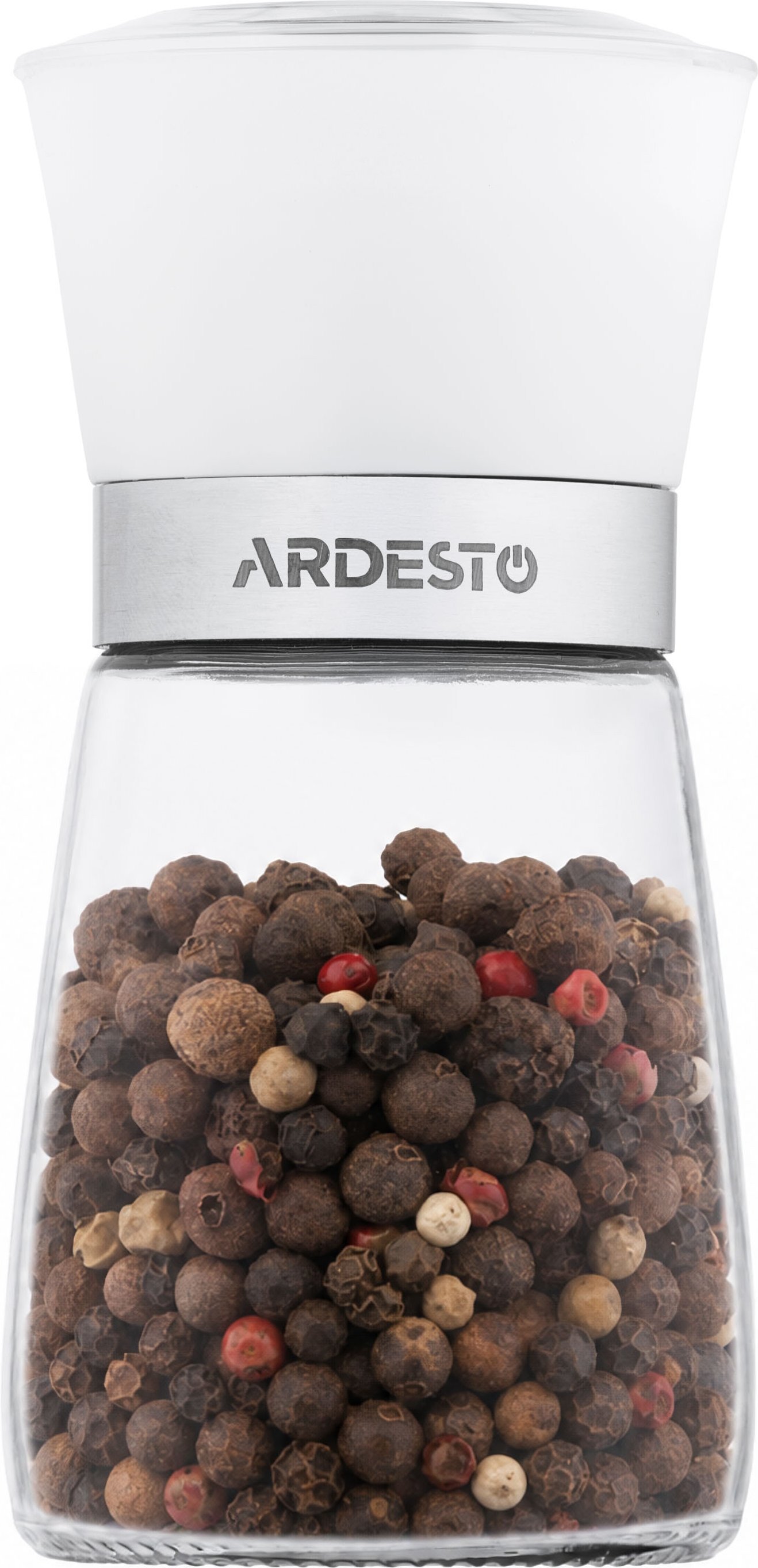 Мельница для соли и перца Ardesto Gemini, 180 мл, стекло, нержавеющая сталь, прозрачный (AR6575B) фото2