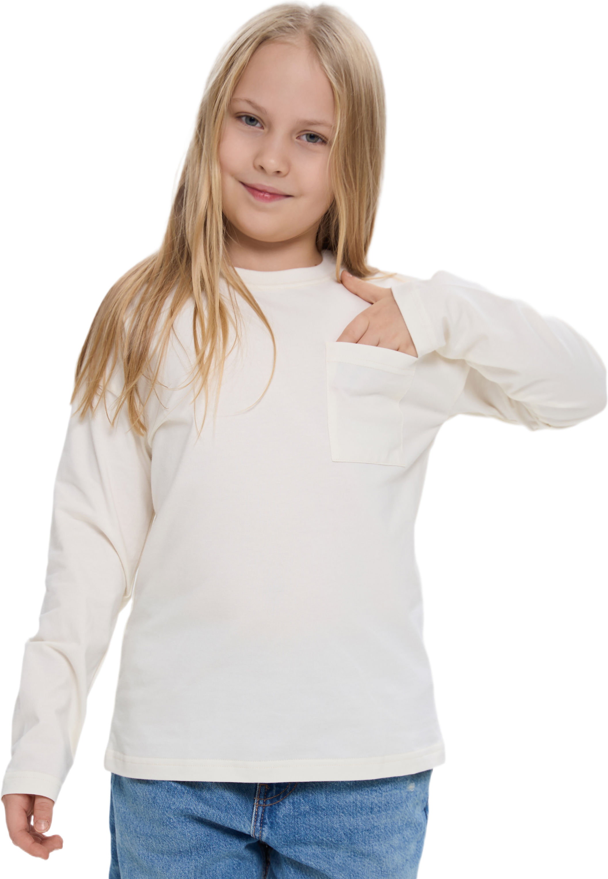 Лонгслив дитячий Roza 240451 116 світло-бежевийфото3