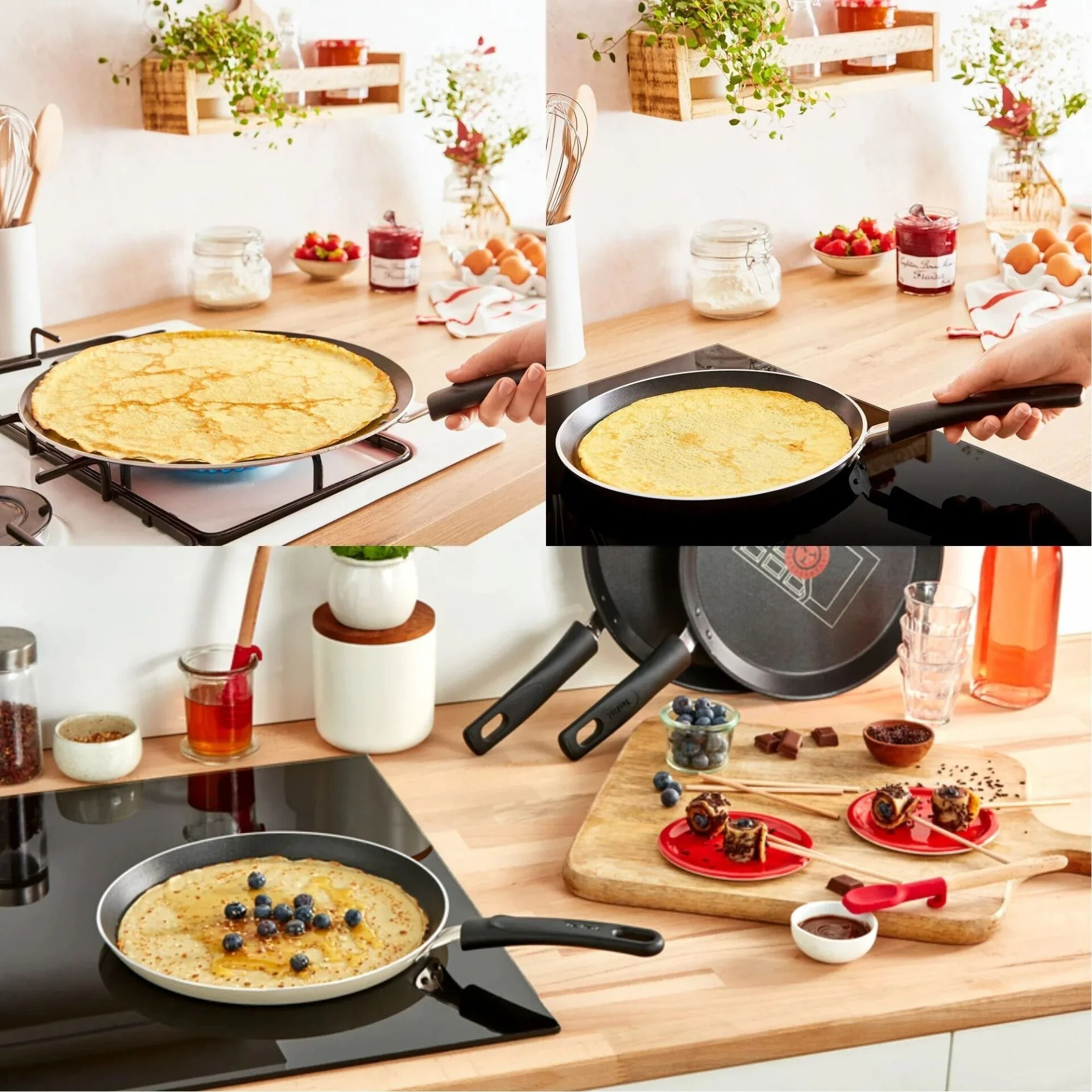 Сковорода для блинов Tefal Halo EUCALYPTUS, 25 см, алюминий, бакелит, серый (G0163802) фото 