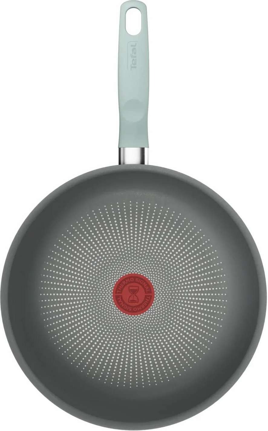 Сковорода ВОК Tefal Halo EUCALYPTUS, 26см, алюміній, бакеліт (G0167702)фото