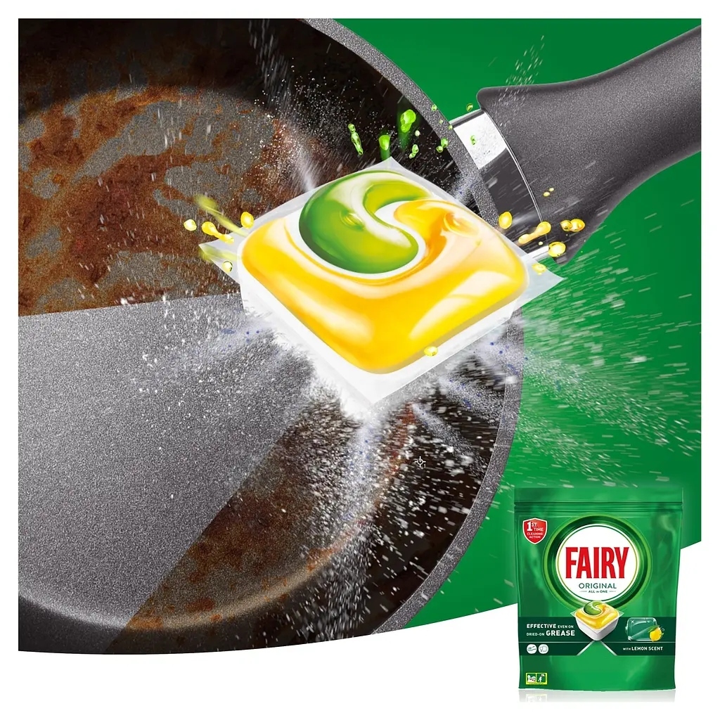 Капсулы для посудомоечных машин Fairy Original All-in-1 Лимон 84 шт фото