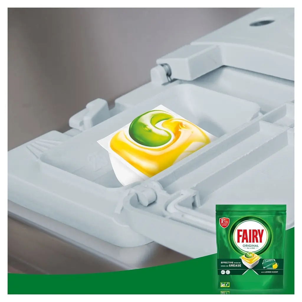 Капсулы для посудомоечных машин Fairy Original All-in-1 Лимон 84 шт фото