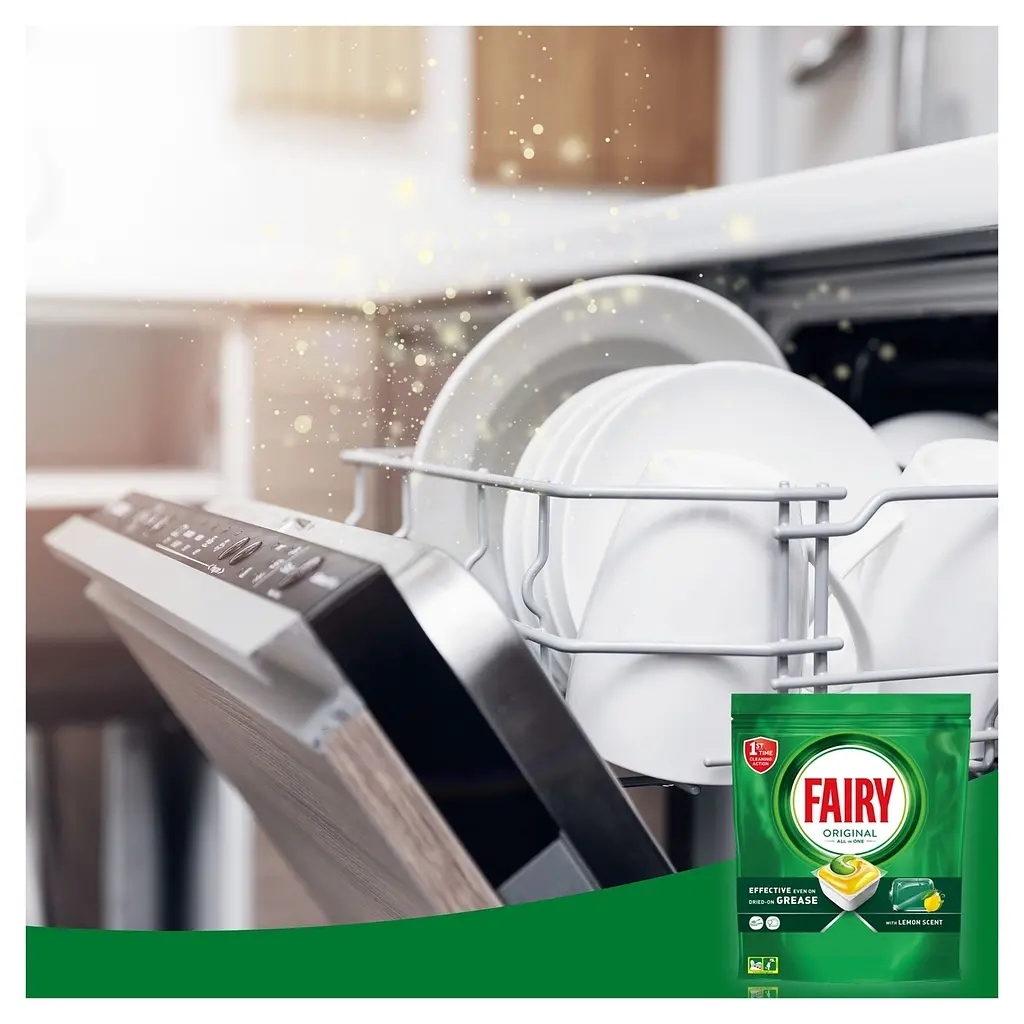 Капсулы для посудомоечных машин Fairy Original All-in-1 Лимон 84 шт фото