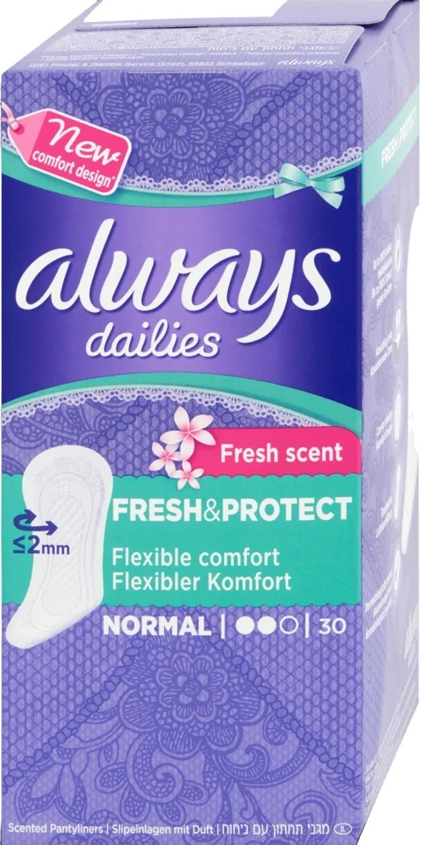 Щоденні прокладки Always Dailies Fresh & Protect Normal ароматизовані 30 штфото3