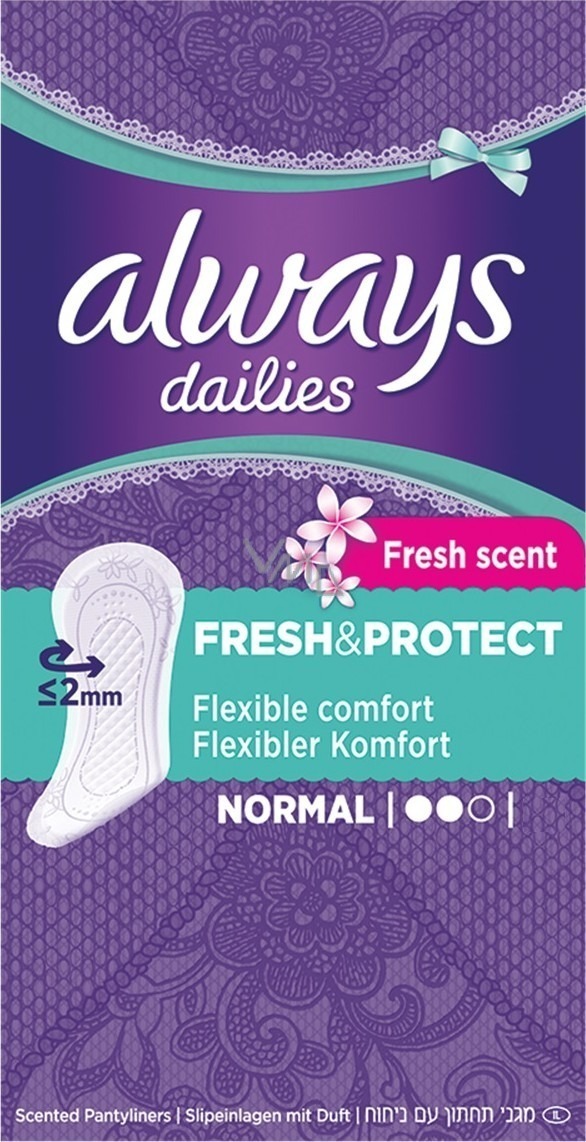 Щоденні прокладки Always Dailies Fresh & Protect Normal ароматизовані 30 штфото2