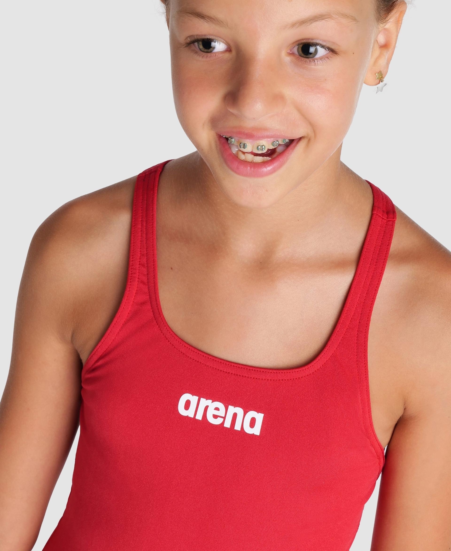 Купальник для девочек Arena Team Swimsuit Swim Pro Solid 004762-450 128 красный фото 