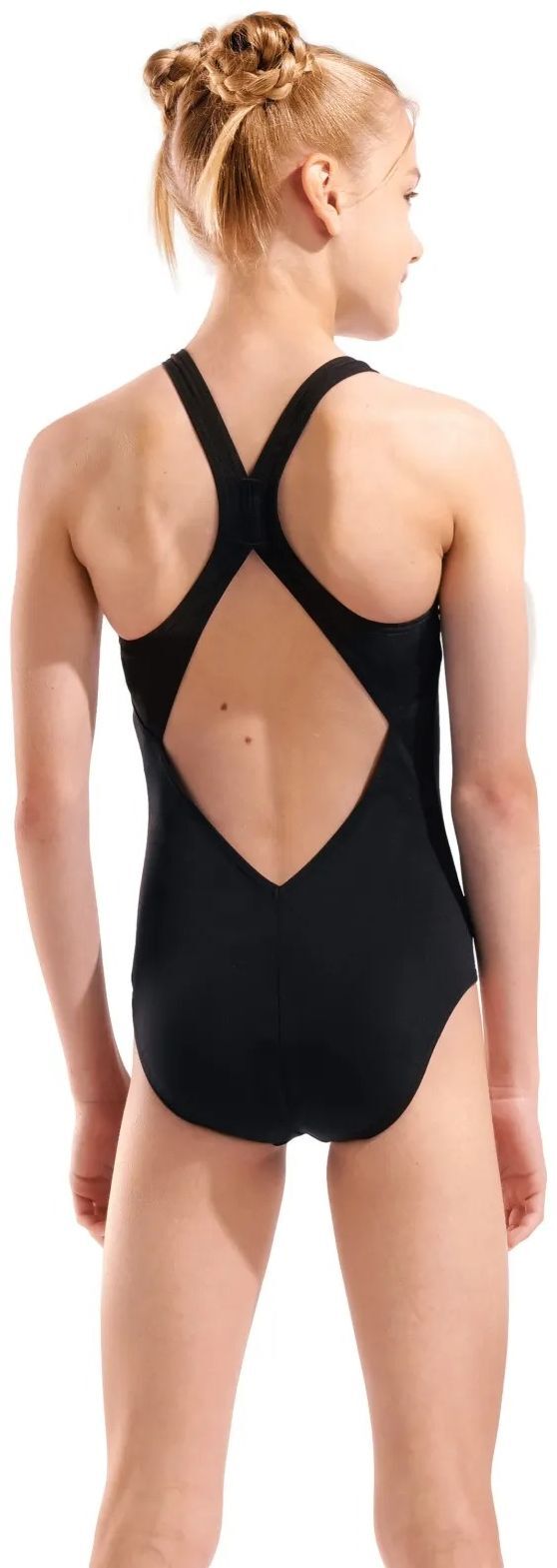 Купальник Arena Graphic Swimsuit V Back 006680-501 128 черный/белый фото 