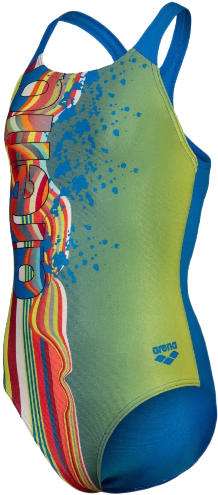 Купальник Arena Palette Swimsuit Swim Pro Back 007918-608 164 голубой/желтый фото 