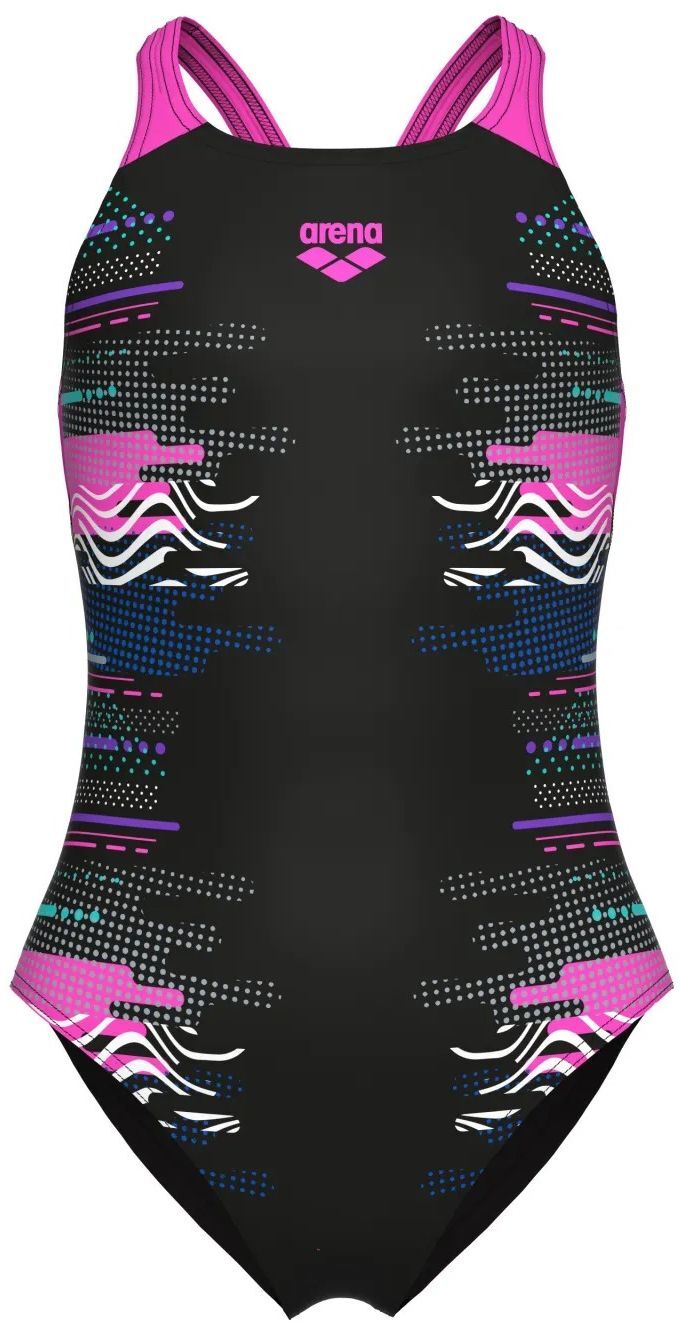 Купальник Arena Rhythm Swimsuit V Back L 008993-550 116 розовый/черный фото 