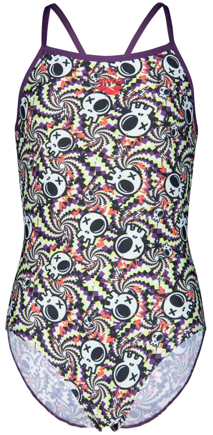 Купальник Arena Fun Skulls Swimsuit Lightdrop 010284-590 152 мультиколор фото 
