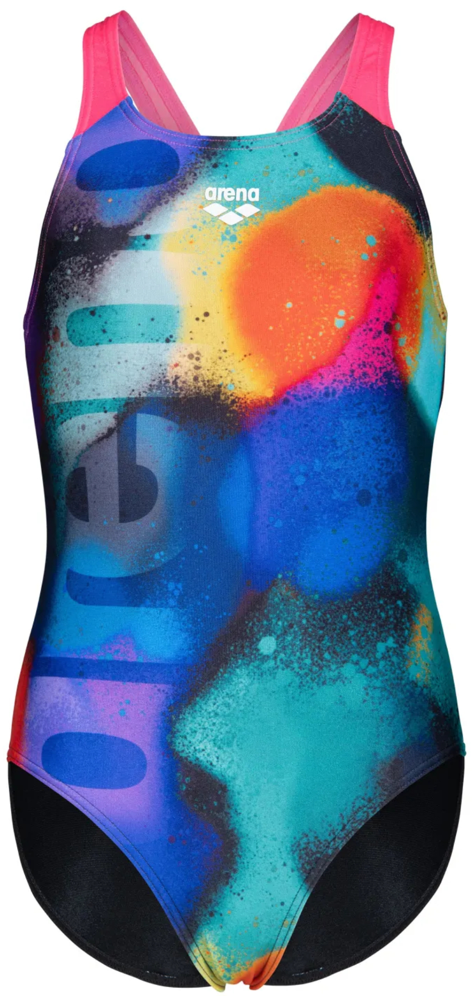 Купальник Arena Spray Paint Swimsuit Swim Pro 010286-590 164 черный/синий/розовый фото 