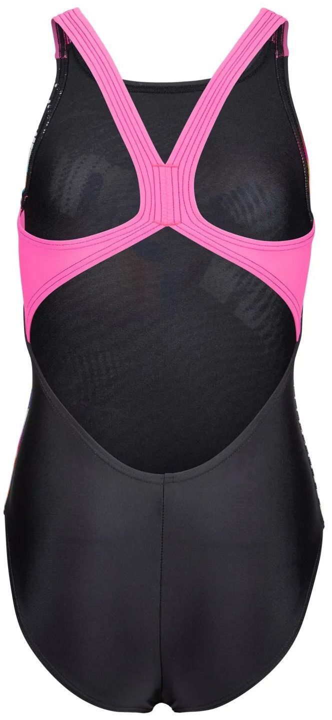 Купальник Arena Lit Logo Swimsuit V Back L 010690-590 128 розовый/черный фото 