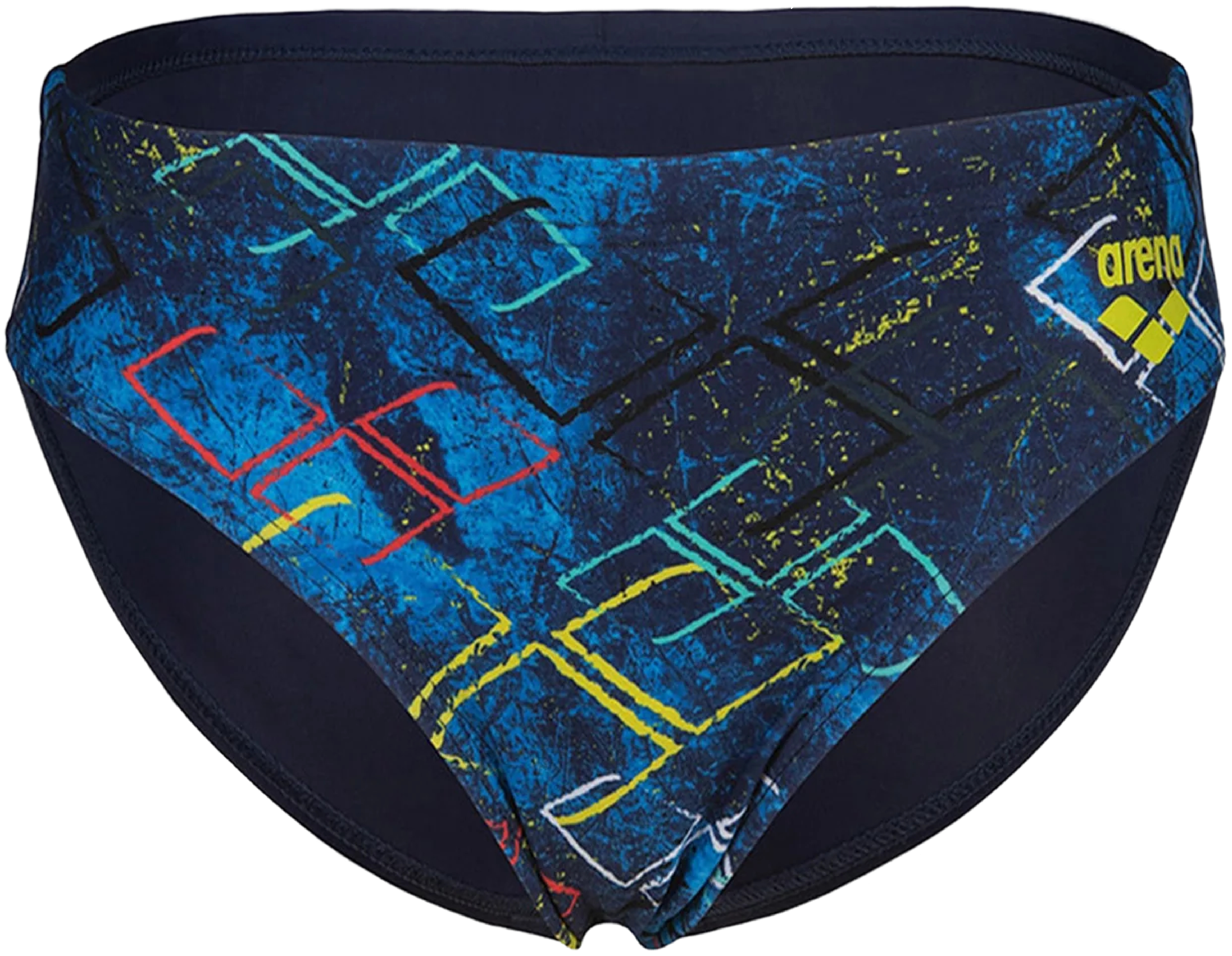 Плавки Arena Daly Swim Briefs 003298-809 128 темно-синие/синие/бирюзовые/желтые фото 