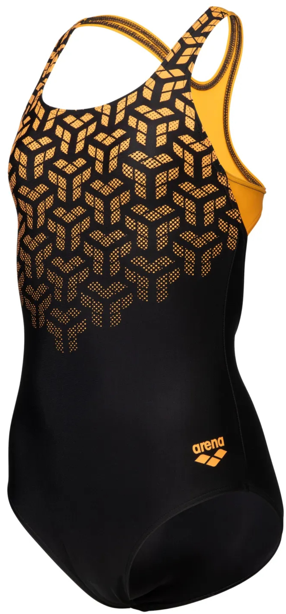 Купальник Arena Kikko V Swimsuit Swim Pro Back 006748-530 116 желтый/черный фото 