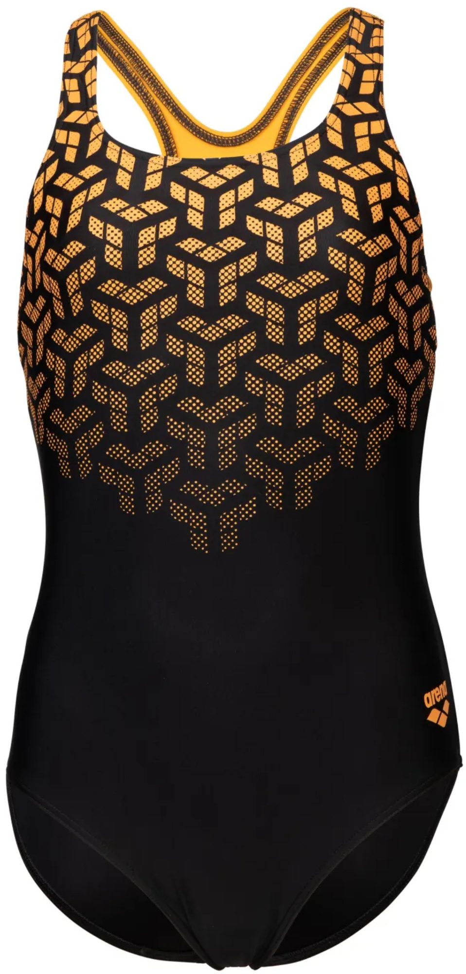 Купальник Arena Kikko V Swimsuit Swim Pro Back 006748-530 116 желтый/черный фото 