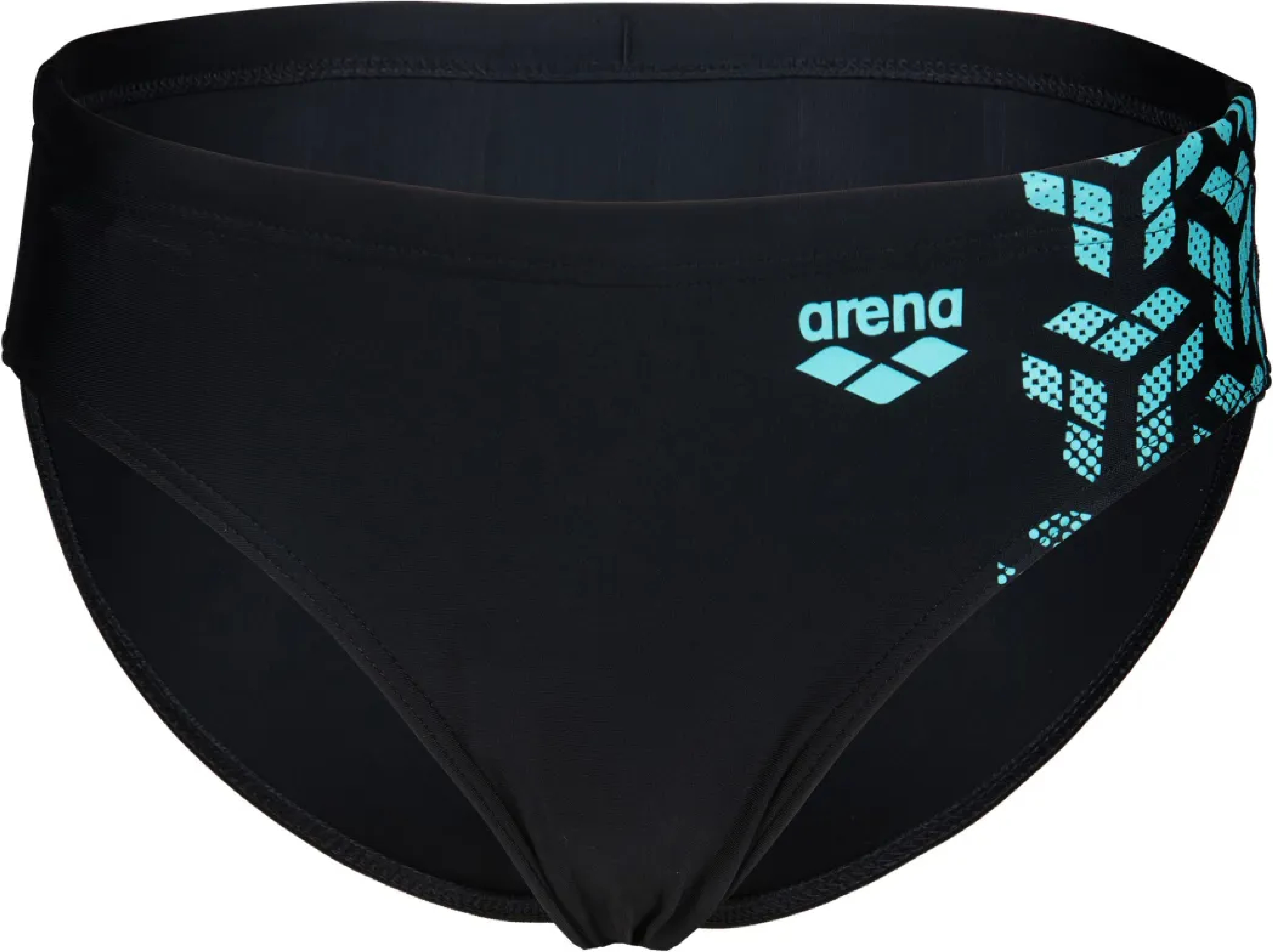 Плавки-слипы Arena Kikko V Swim Briefs Graphic 006722-508 128 черные/бирюзовые фото 