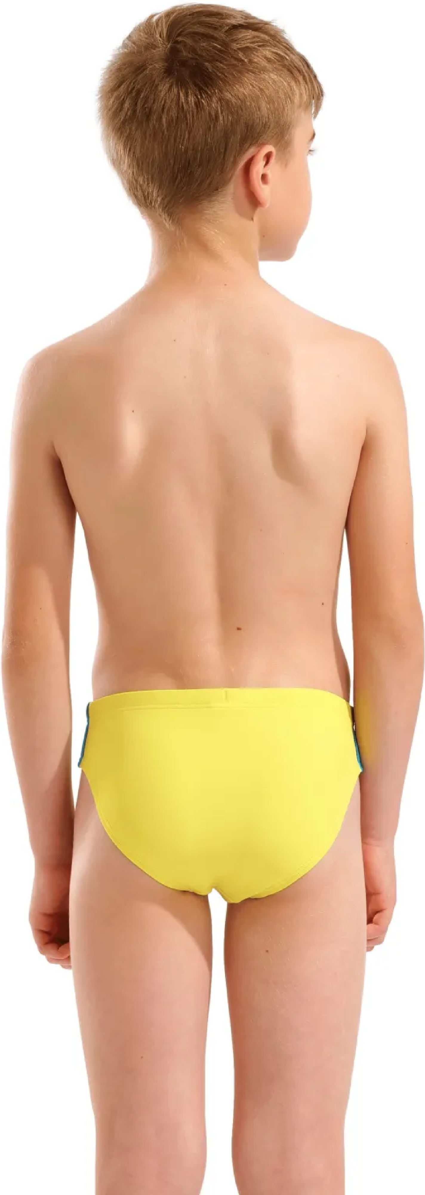 Плавки-слипы Arena Swim Briefs Solid 008371-380 140 бирюзовые/желтые фото2